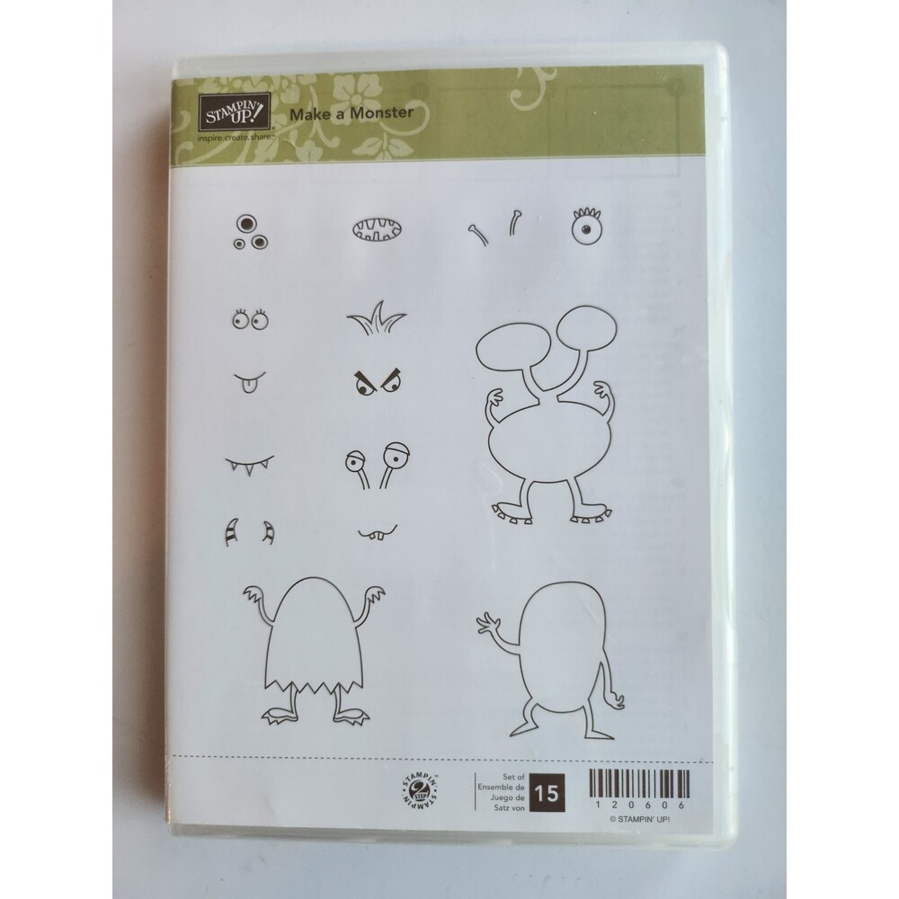 Make a Monster Rubber Stamp Set retired from Stampin Up B34